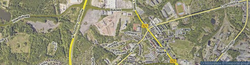 Zdjęcie satelitarne Gliniana ul.